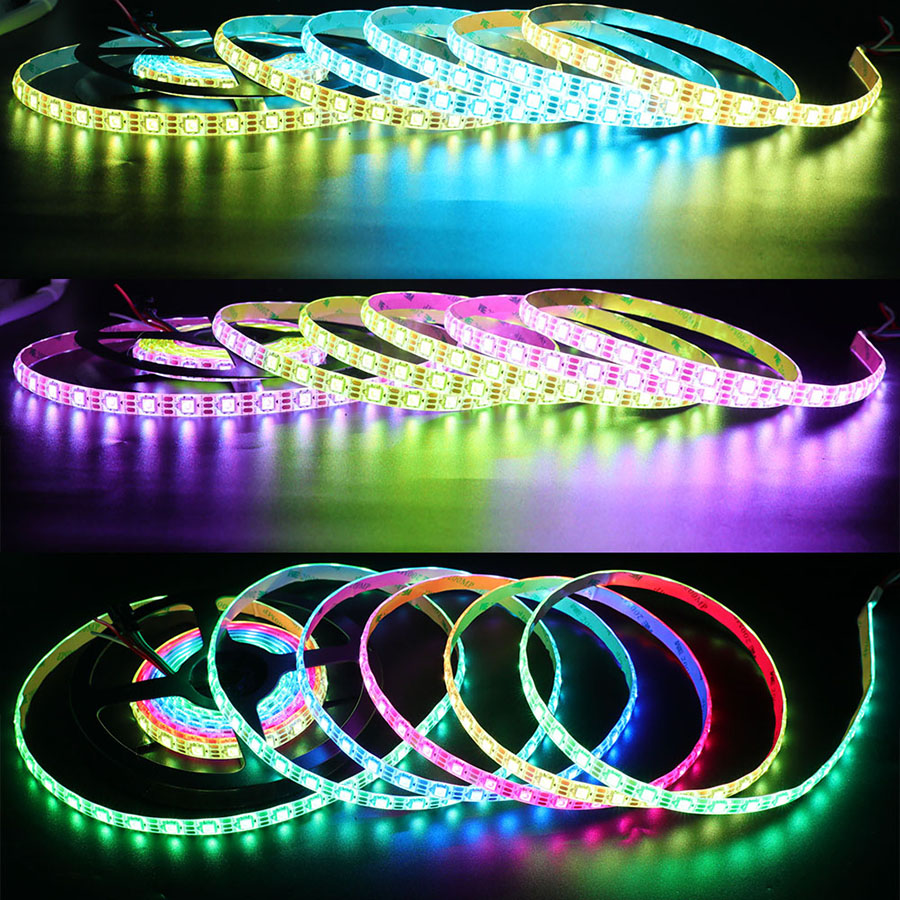 DC5V WS2812B IP65 Waterproof 18LEDs/Ft Addressable Led Strip Arduino DC5V WS2812B IP65 Waterproof 18LEDs/Ft Addressable Led Strip Arduino